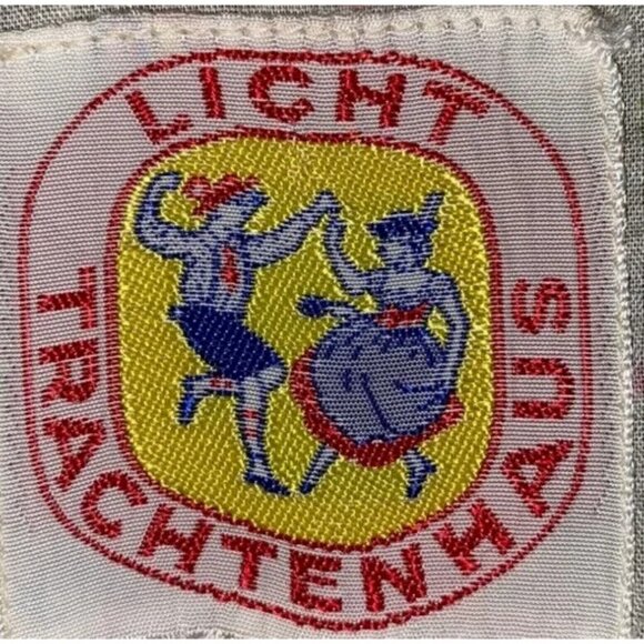 Vintage Licht Trachtenhaus Dress Holland German Dirndl Square Dance Rose Size 12 - Picture 15 of 15